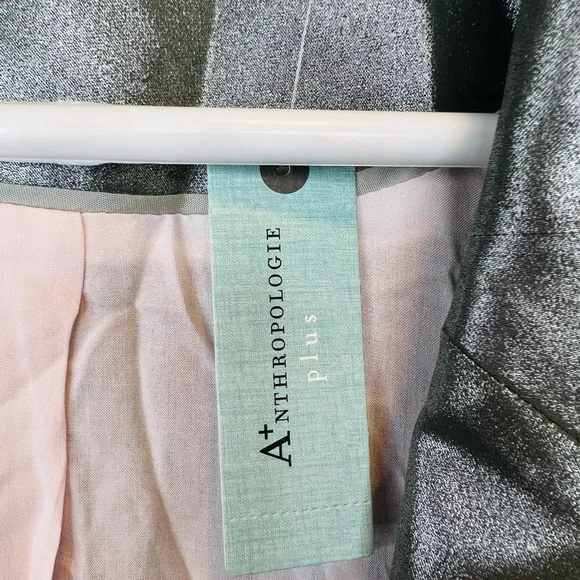 Anthropologie Silver Blazer Elegant Suit Jacket